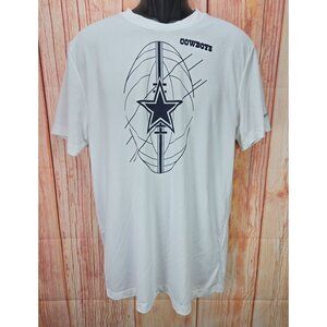Dallas Cowboys Nike Dri-Fit Mens T-Shirt Size Medium White Football Graphic